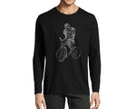 SCULPTURE OF THE THINKER ON HIS BIKE | LONG SLEEVE