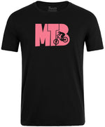 MTB Pink Logo Unique Men's Cycling T-shirt Black