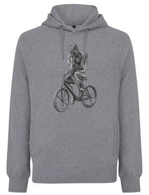 SCULPTURE OF THE THINKER ON HIS BIKE | HOODIE