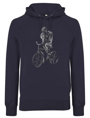 SCULPTURE OF THE THINKER ON HIS BIKE | HOODIE