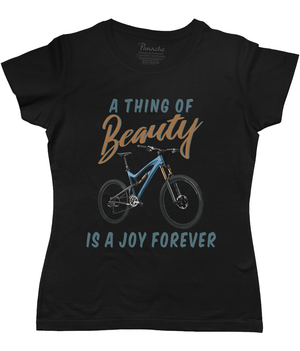 A Thing of Beauty is a Joy Forever MTB Women's Cycling T-shirt Black