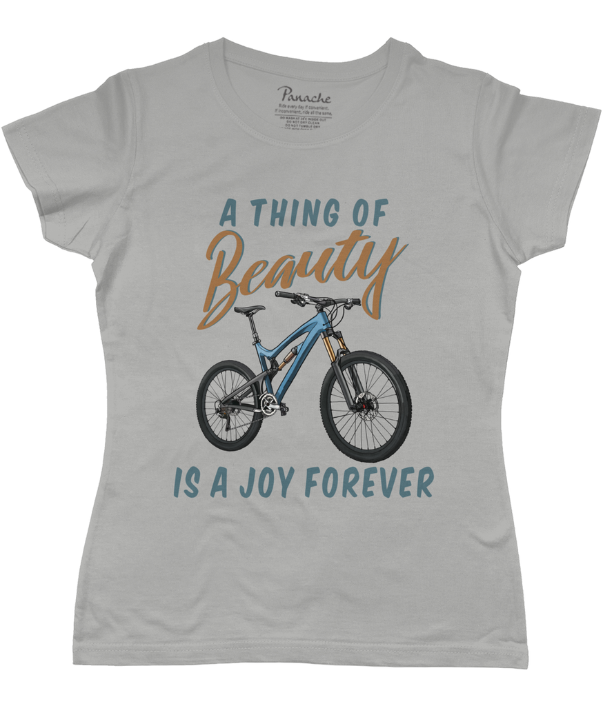 A Thing of Beauty is a Joy Forever MTB Women's Cycling T-shirt Grey