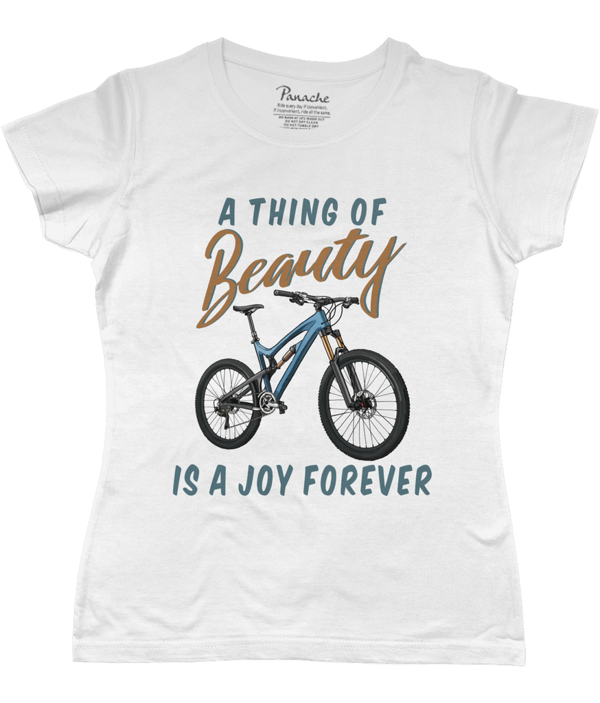 A Thing of Beauty is a Joy Forever MTB Women's Cycling T-shirt White