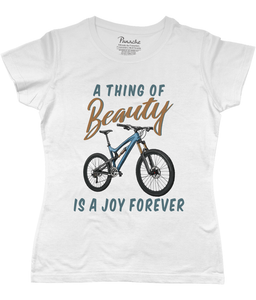A Thing of Beauty is a Joy Forever MTB Women's Cycling T-shirt White