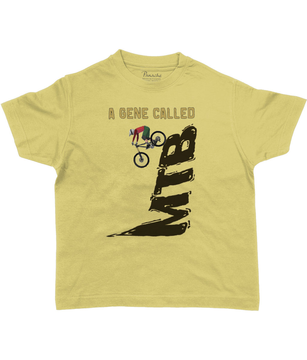 A Gene Called MTB Unique Kids Cycling T-shirt Dark Yellow