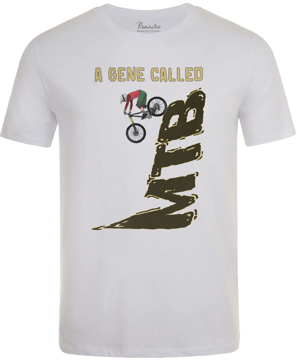 A Gene Called MTB Unique Men's Cycling T-shirt White
