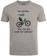 MTB, You Are Clear for Landing Men's Cycling T-shirt Grey