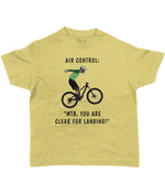 MTB, You Are Clear for Landing Kids Cycling T-shirt Dark Yellow