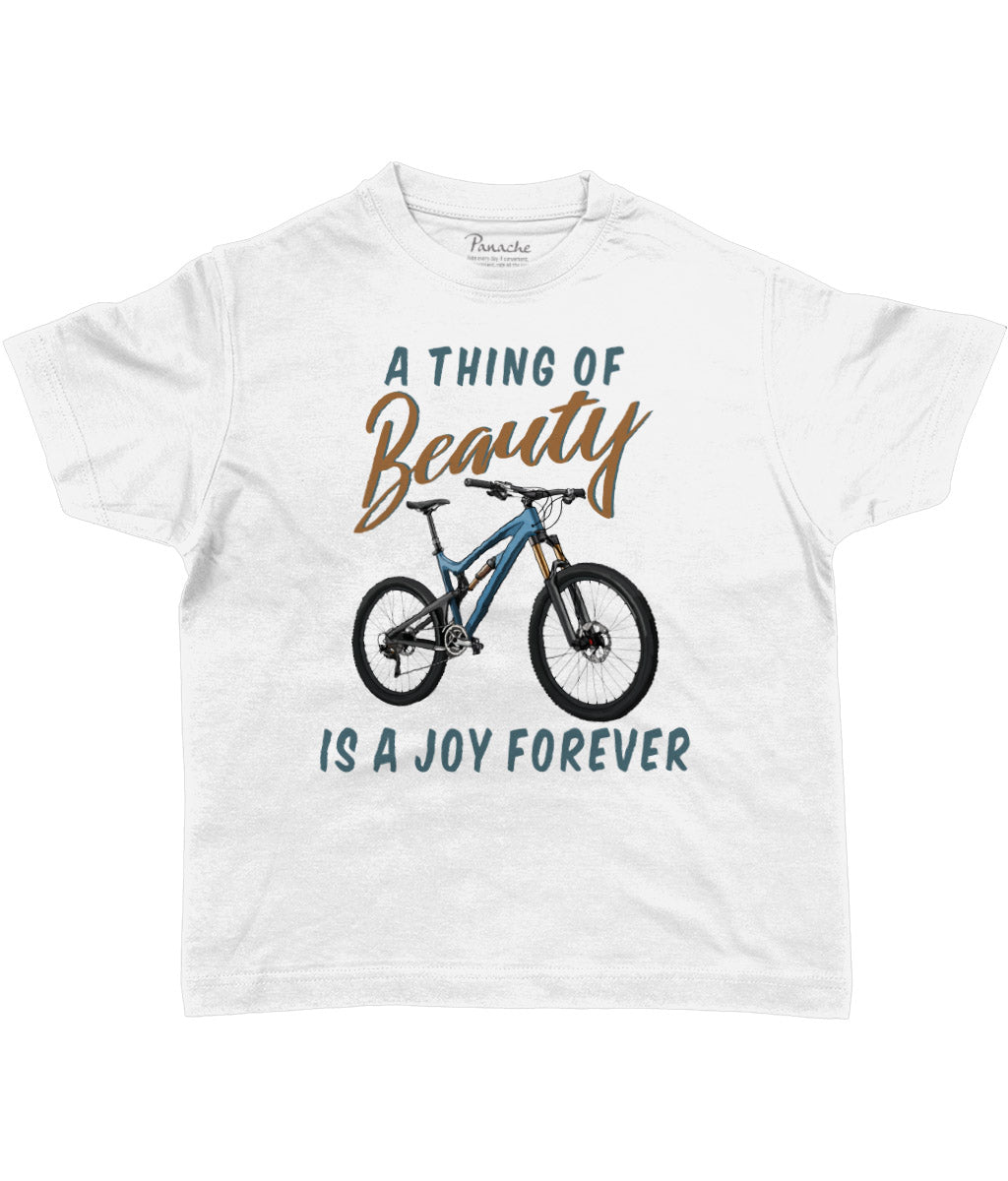 A Thing of Beauty is a Joy Forever Kids Cycling T-shirt White