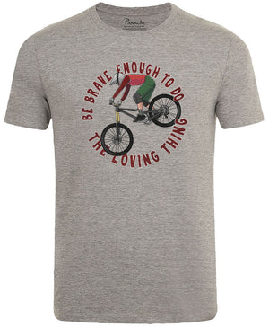 Be Brave Enough to do the Loving Thing Men’s Cycling T-shirt Grey