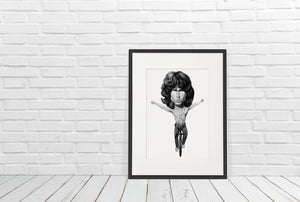 CYCLING ART | JIM MORRISON RIDING HIS BICYCLE