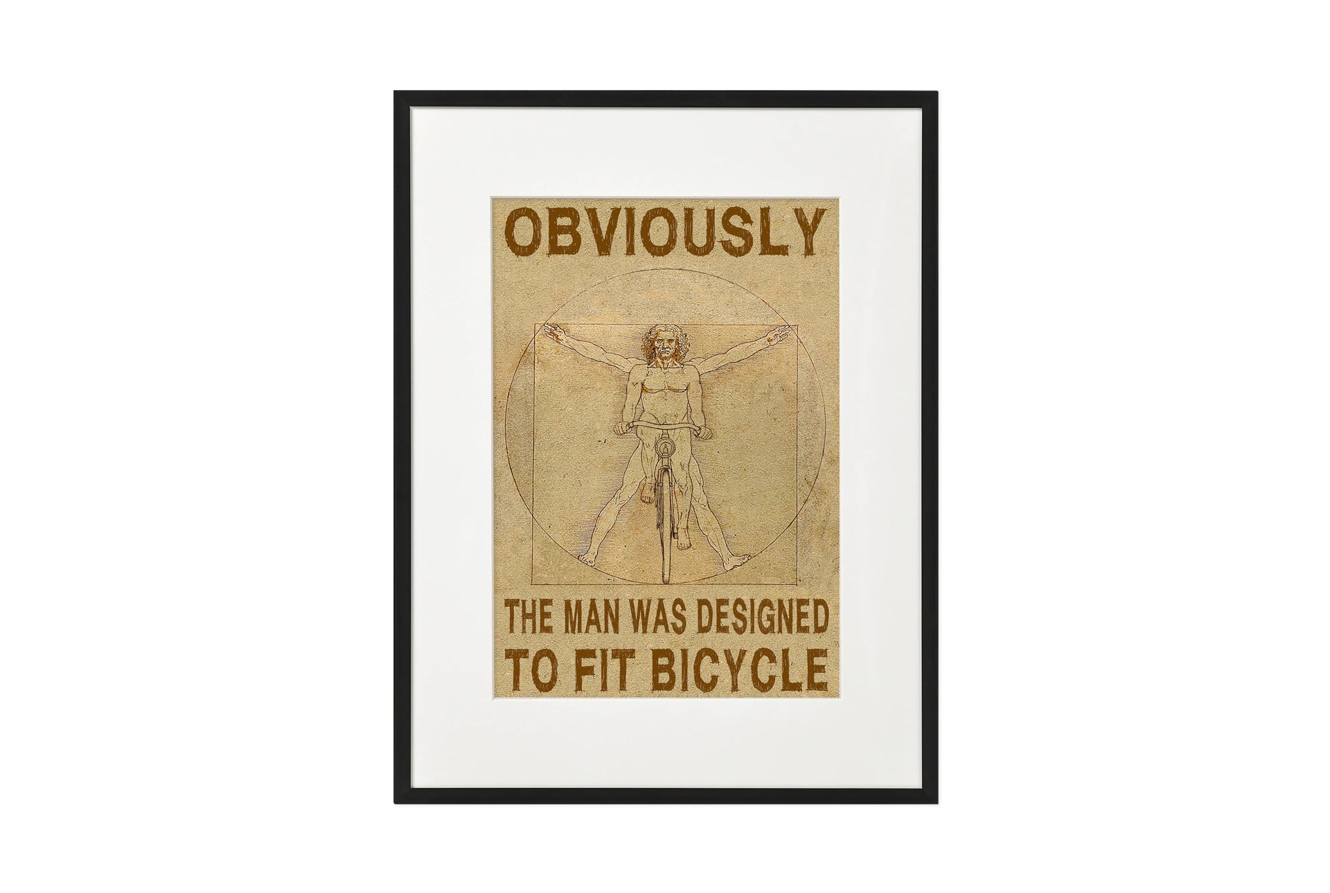 CYCLING ART | VITRUVIAN MAN RIDING HIS BICYCLE