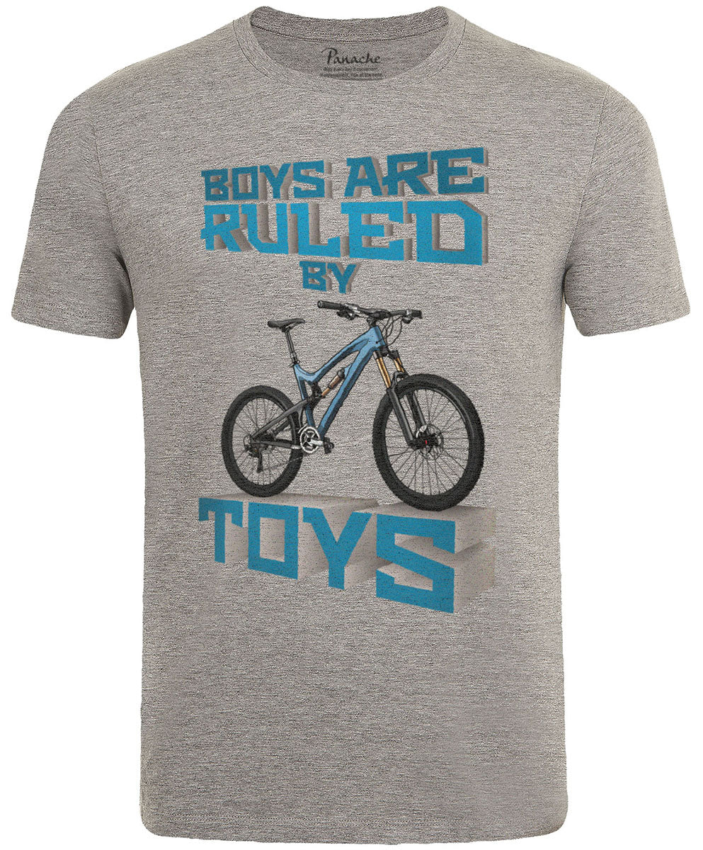 Boys Are Ruled by Toys MTB Men's Cycling T-shirt Grey