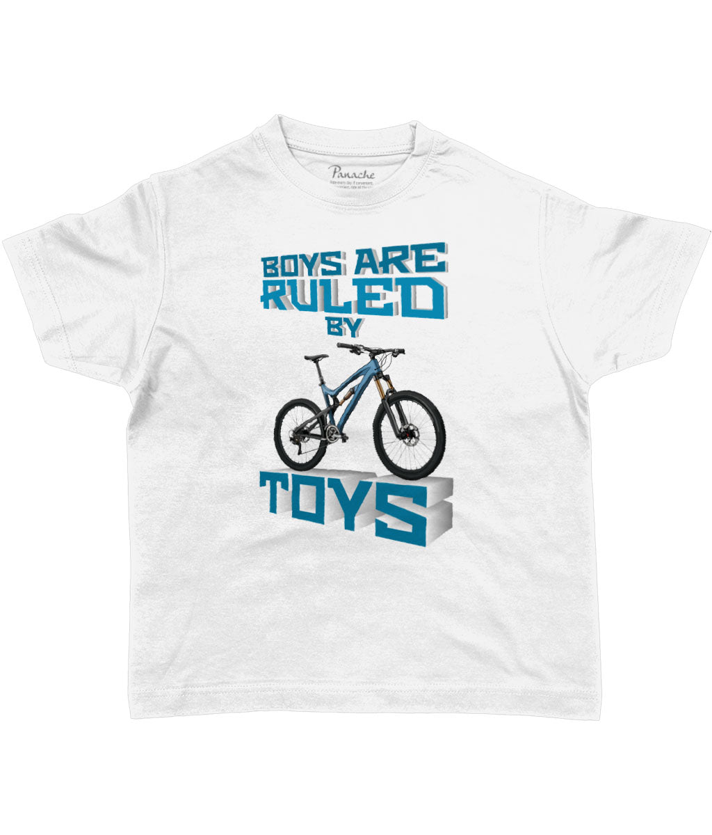 Boys Are Ruled by Toys MTB White Kids Cycling T-shirt