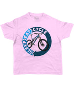 Cycle, Sleep, Eat, Cycle… Cool Kids Cycling T-shirt Pink