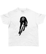 Silhouette of Cyclist Kids Cycling T-shirt White