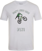 Don’t Just Ride… Fly Men's Cycling T-shirt White