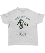 Don’t Just Ride… Fly Kids Cycling T-shirt Grey