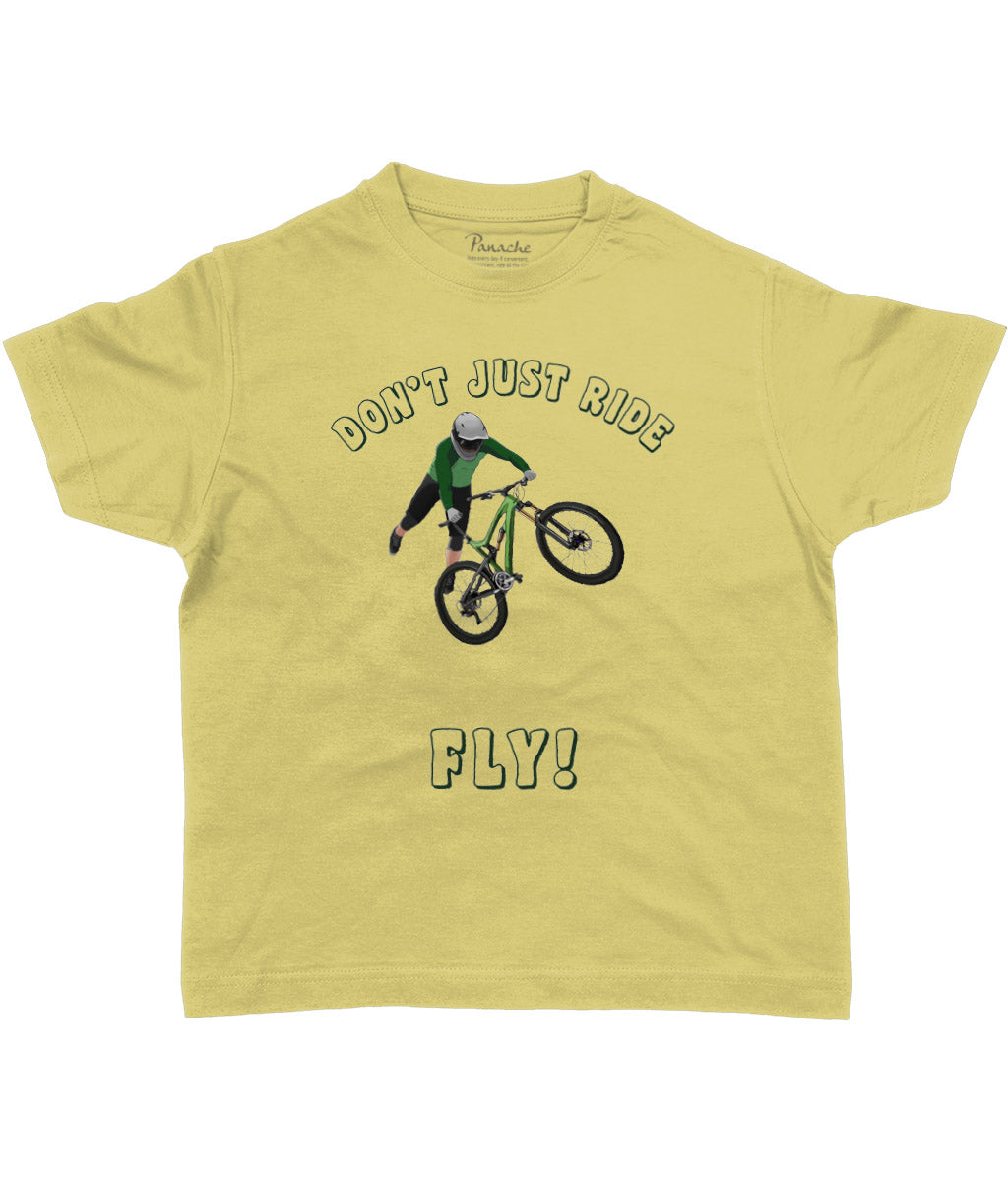 Don’t Just Ride… Fly Kids Cycling T-shirt Dark Yellow
