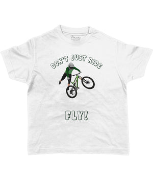 Don’t Just Ride… Fly Kids Cycling T-shirt White