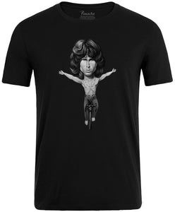 Jim Morrison Riding his Bicycle Men's Cycling T-shirt Black