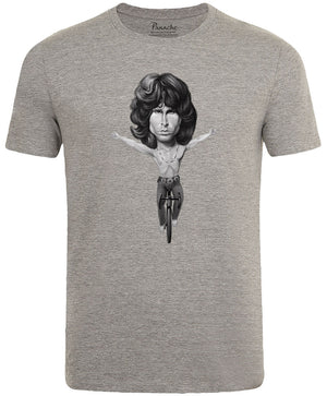 Jim Morrison Riding his Bicycle Men's Cycling T-shirt Grey