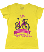 Joie de Vivre Women's Cycling T-shirt Yellow