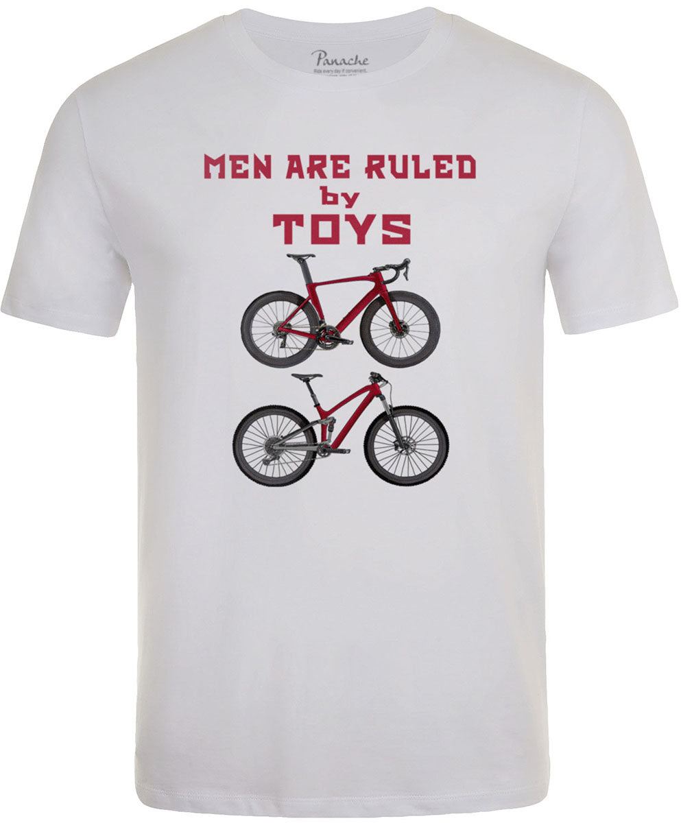 Men are Ruled by Toys Men's Cycling T-shirt White