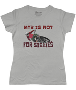 MTB is Not for Sissies Women's Cycling T-shirt Grey