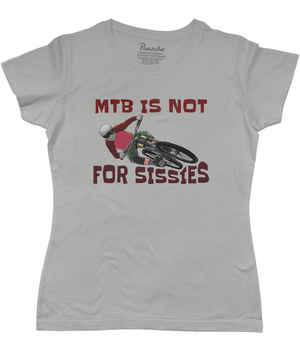 MTB is Not for Sissies Women's Cycling T-shirt Grey