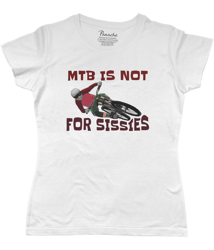 MTB is Not for Sissies Women's Cycling T-shirt White