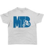 MTB Blue Logo Kids Cycling T-shirt Grey