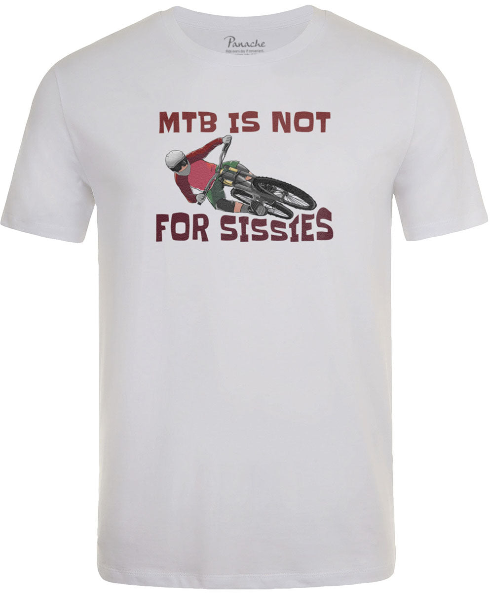 MTB is Not for Sissies Men's Cycling T-shirt White