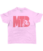 MTB Pink Logo Kids Cycling T-shirt Pink