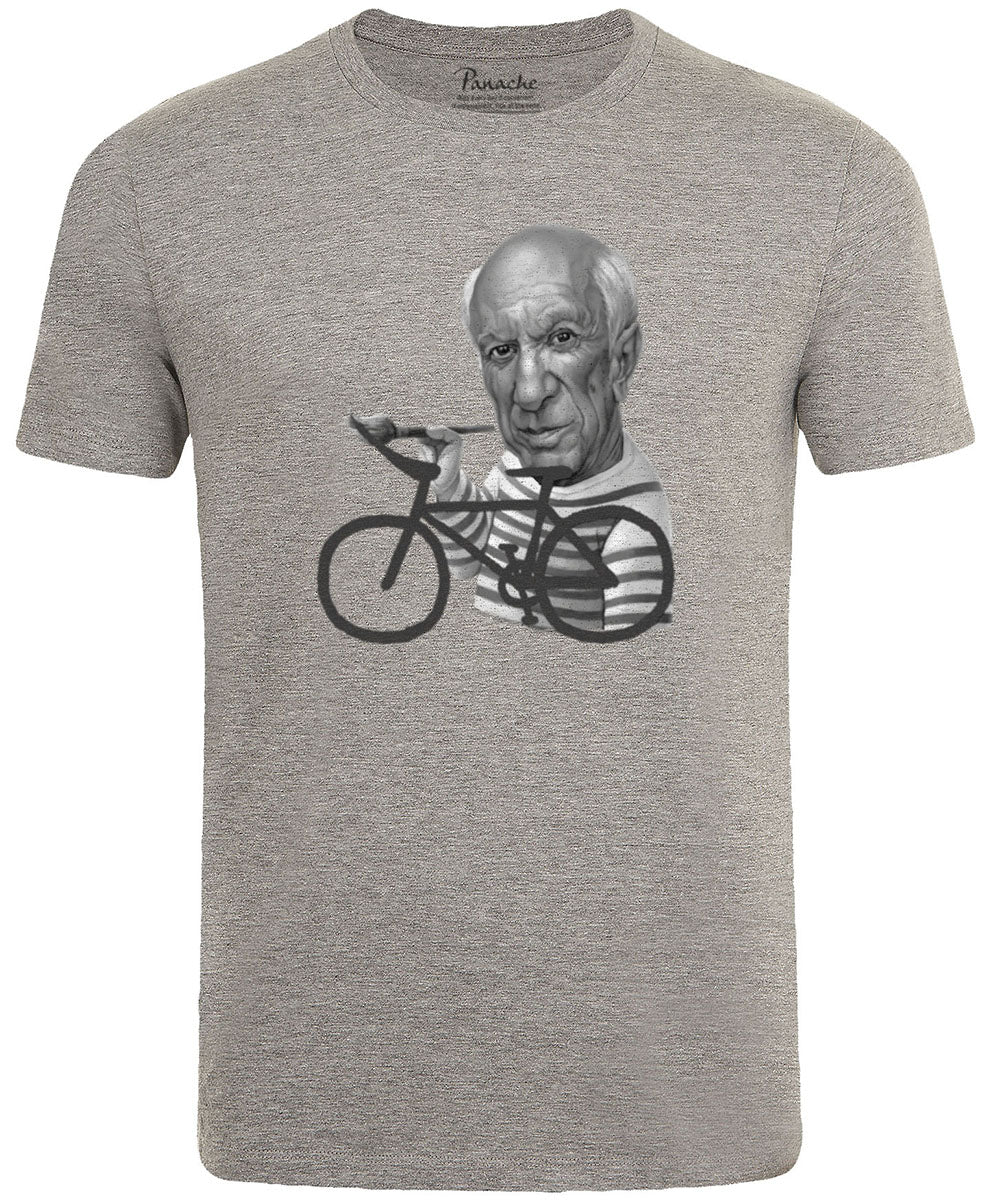 Pablo Picasso Unique Men's Cycling T-shirt Grey