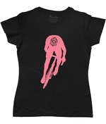 Silhouette of Cyclist Women’s Cycling T-shirt Black