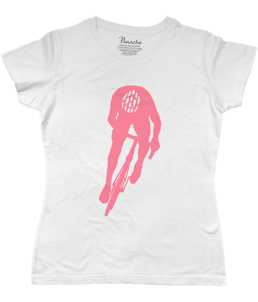 Silhouette of Cyclist Women’s Cycling T-shirt White