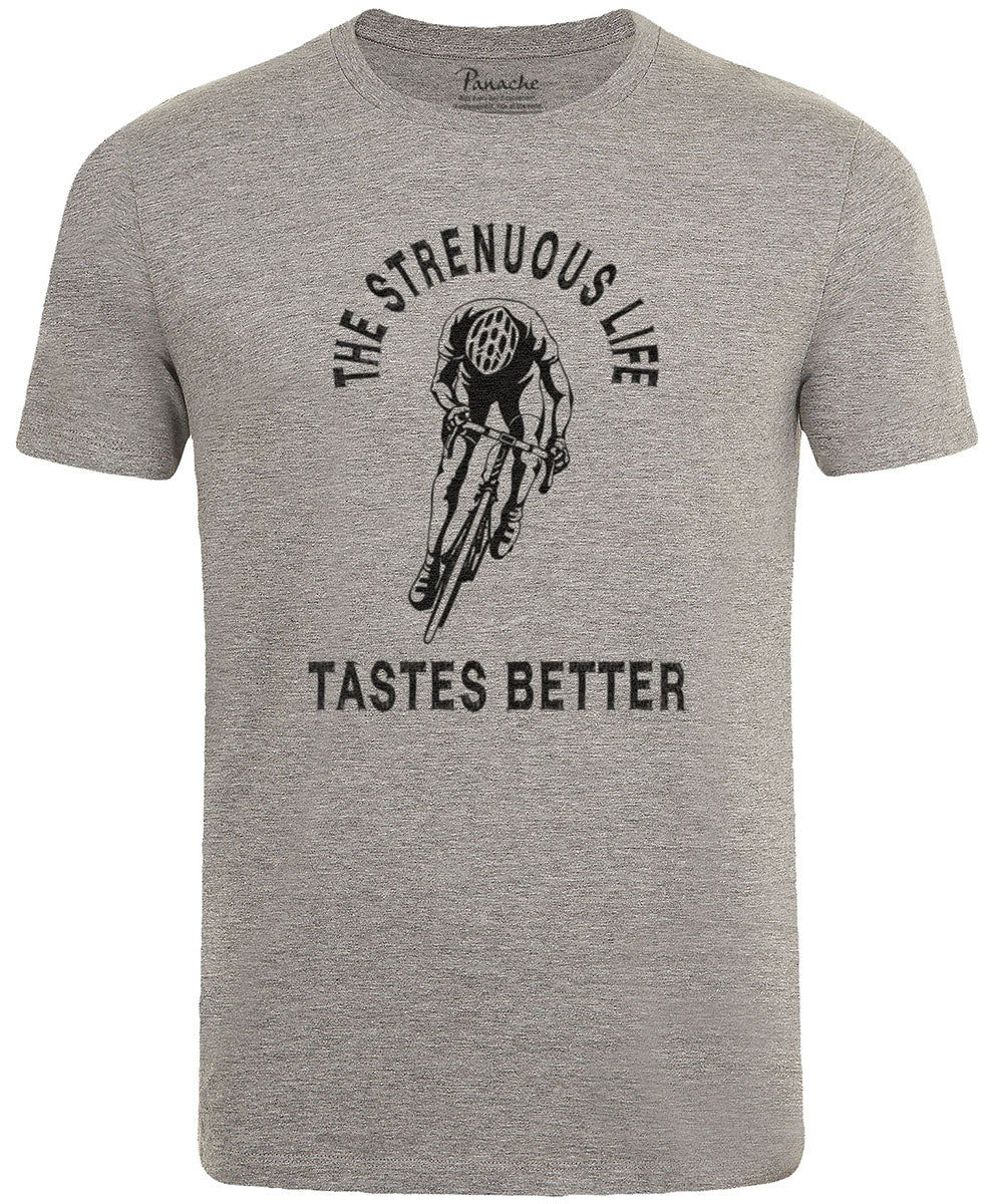 The Strenuous Life Tastes Better Men's Cycling T-shirt Grey