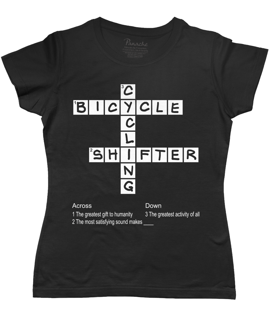 Ultimate Crossword Unique Women's Cycling T-shirt Black