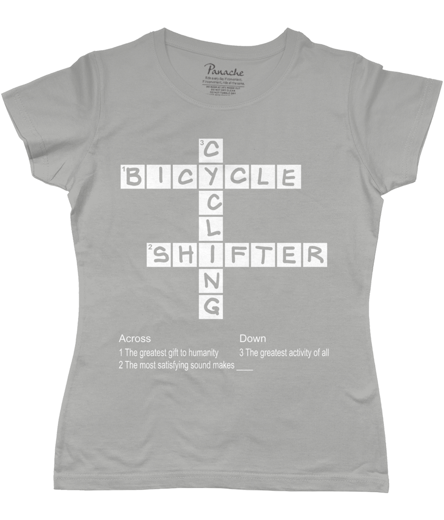 Ultimate Crossword Unique Women's Cycling T-shirt Grey