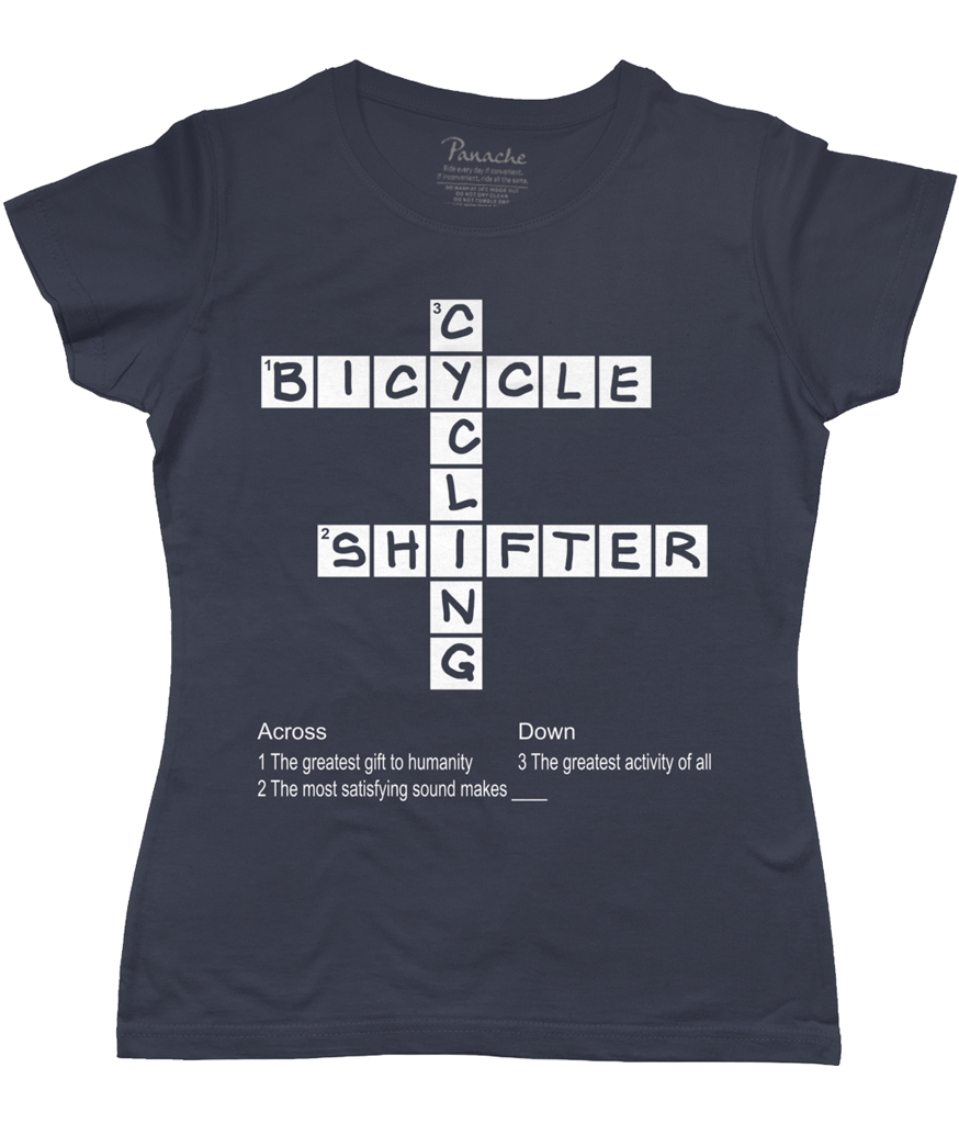 Ultimate Crossword Unique Women's Cycling T-shirt Navy