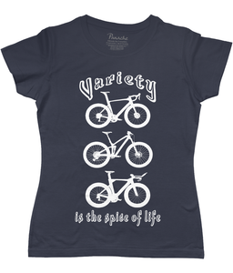 Variety is the Spice of Life Women's Cycling T-shirt Navy