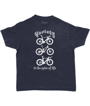 Variety is the Spice of Life Kids Cycling T-shirt Navy
