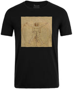 Vitruvian Man Black Cycling T-shirt for Men