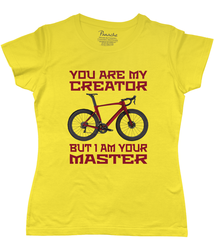 You Are my Creator But I am Your Master Women's Cycling T-shirt Yellow