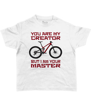 You Are my Creator But I am Your Master Kids Cycling T-shirt White